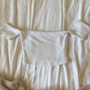 Abercrombie & Fitch White Crop Top